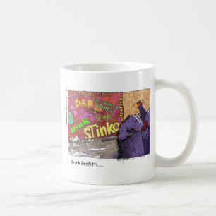 Stinktiersgraffiti Lustige Cartoon-Geschenke & T-S Tasse