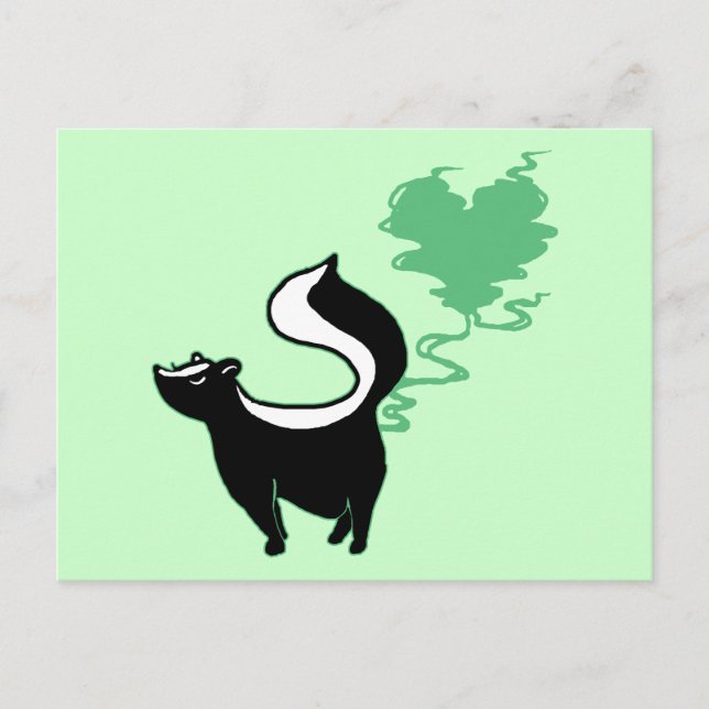 Stinky Liebe Skunk Postkarte (Vorderseite)