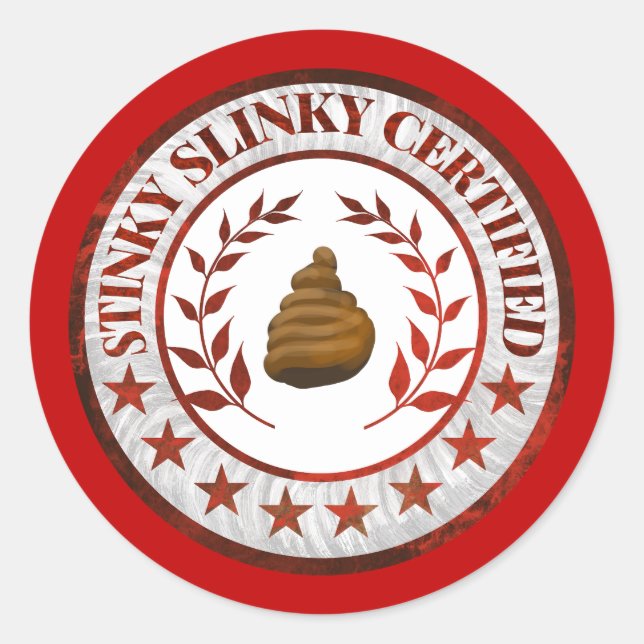 Stinky Slinky Certified RV Aufkleber (Vorderseite)