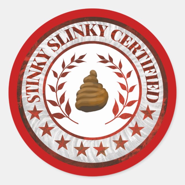 Stinky Slinky Certified RV Aufkleber (Vorderseite)