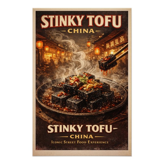 Stinky Tofu, China food travel Poster (Vorderseite)