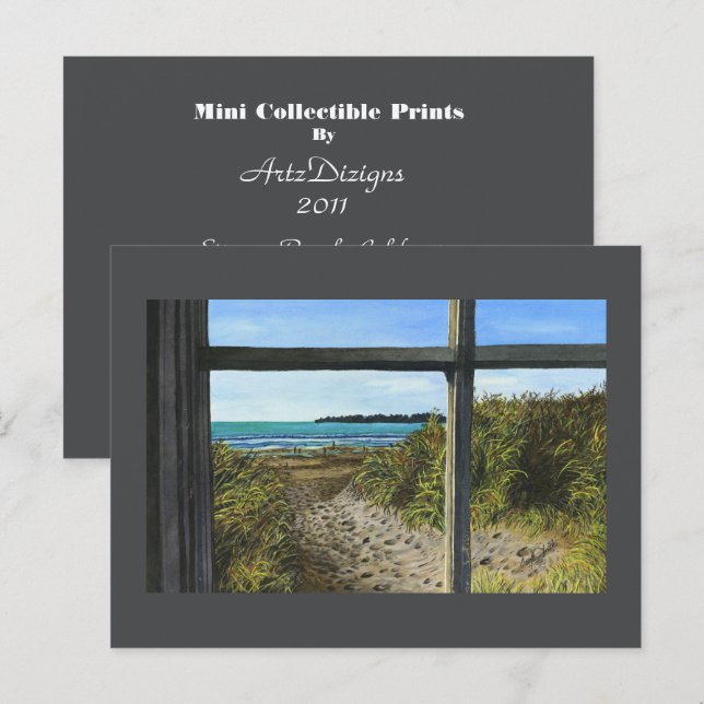 Stinson Beach, CA - Mini Collectible Prints Postkarte (Vorne/Hinten)