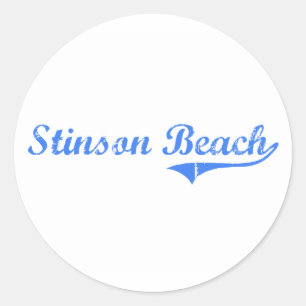 Stinson Beach California Classic Design Runder Aufkleber