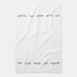 Stir Cook Wash Dry Wiederholung Tea Küchentuch