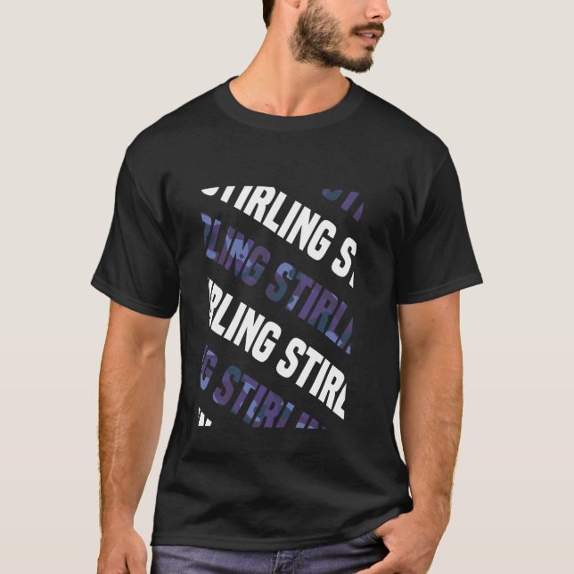 Stirling Camouflage Pattern Lila Camouflage T-Shirt (Vorderseite)