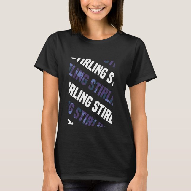 Stirling Camouflage Pattern Lila Camouflage T-Shirt (Vorderseite)