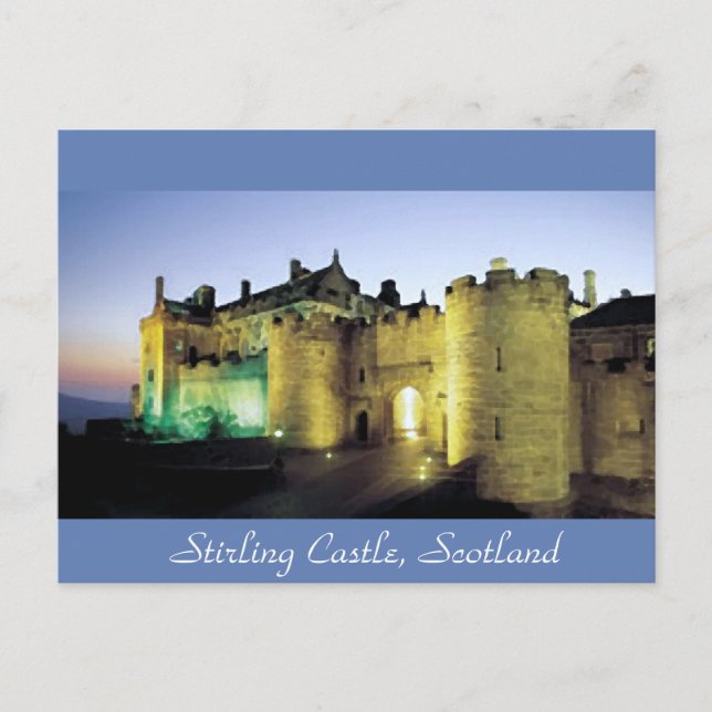 Stirling Castle Illuminiert Postkarte (Vorderseite)