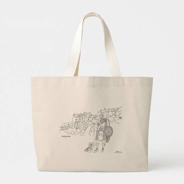 Stirling Castle Scotland Tote Bag Jumbo Stoffbeutel (Rückseite)