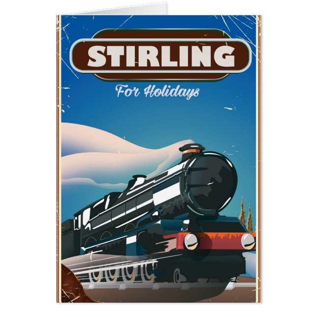 Stirling Scotland Vintages Zugplakat. (Vorne)