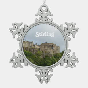 Stirlings-Schloss Schottland Schneeflocken Zinn-Ornament