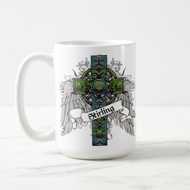 Stirlingtartan-Kreuz Tasse (Links)