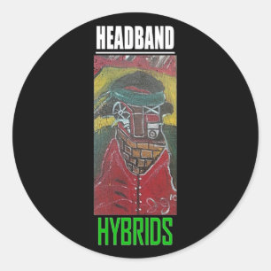 STIRNBAND-HYBRIDE RUNDER AUFKLEBER