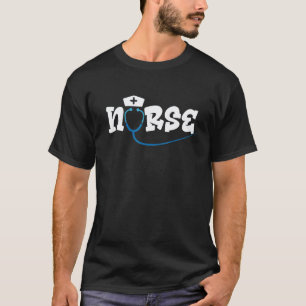 Stirnbänder mit Stethoskop Krankenschwester Grafik T-Shirt