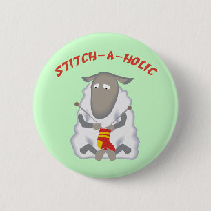 Stitch-a-Alkoholiker-Knopf Button