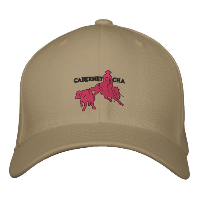 Stitch Cabernet CHA Kaki Casquette Rose Bestickte Kappe (Vorderseite)
