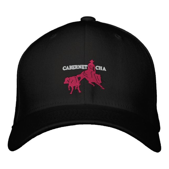 Stitch Cabernet CHA Noir Casquette Rose Bestickte Baseballkappe (Vorderseite)