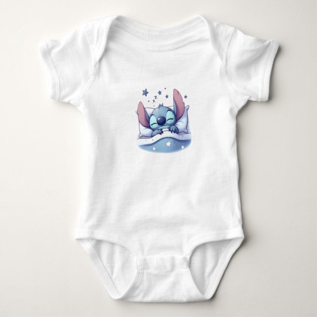 Stitch-Inspired Baby  Baby Strampler (Vorderseite)