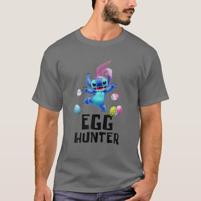 Stitch mit Ostersonnenjäger T-Shirt (Vorderseite)