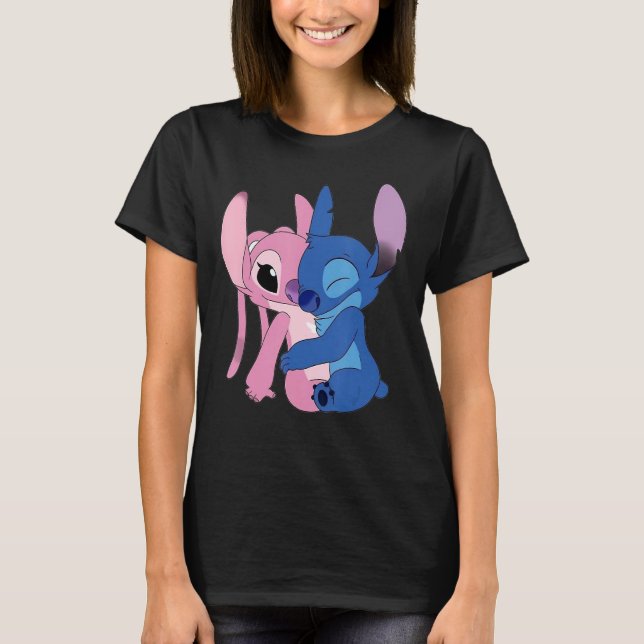 Stitch und Engel Hug Classic T-Shirt (Vorderseite)