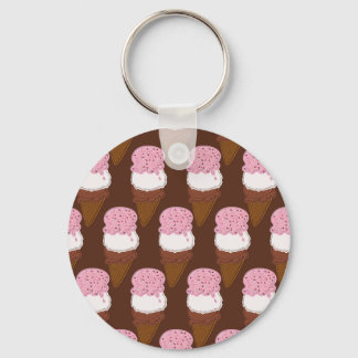 Stitched-Neapolitan-Ice-Cream-Cones-2-KEY CHAIN Schlüsselanhänger