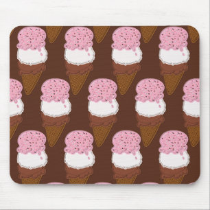 Stitched-Neapolitan-Ice-Cream-Cones-2-MOUSEPAD Mousepad