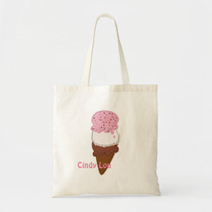 Stitched-Neapolitan-Ice-Cream-Cones-2-TOTE BAG Tragetasche