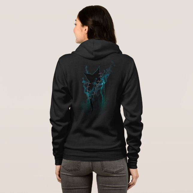 Stitched Smoke Gothic Sweatshirt – Dark Art Hoodie (Schwarz voll)