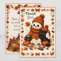 Stitched Spirits Cozy Ghost & Black Cat Halloween