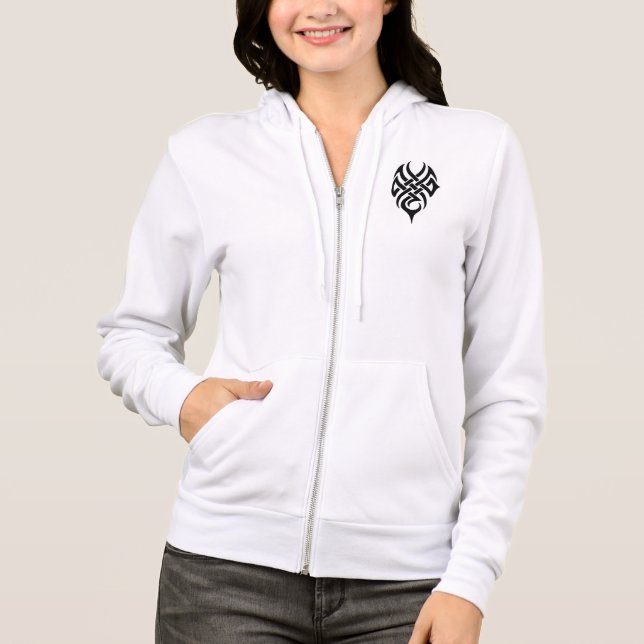 Stitched Style - Klassisches besticktes T-Shirt Hoodie (Vorderseite)