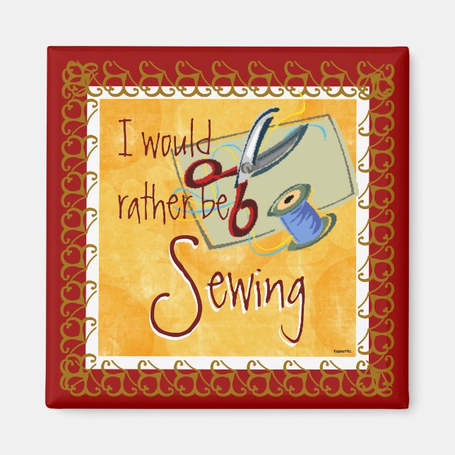 Stitchers Sewing Satire Magnet (Vorne)