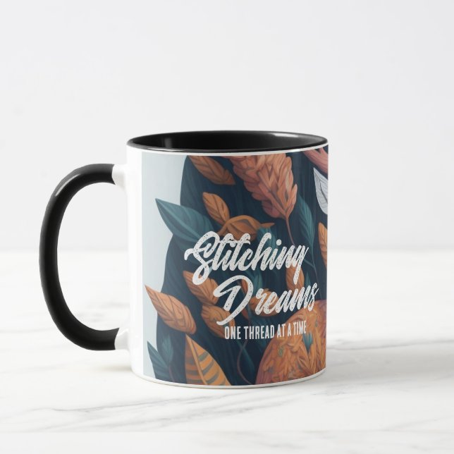 Stitching Dreams - Wildvögel Blume Tasse (Links)