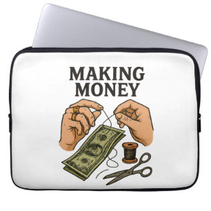 Stitching Money - Handmade Fortune Art Laptopschutzhülle