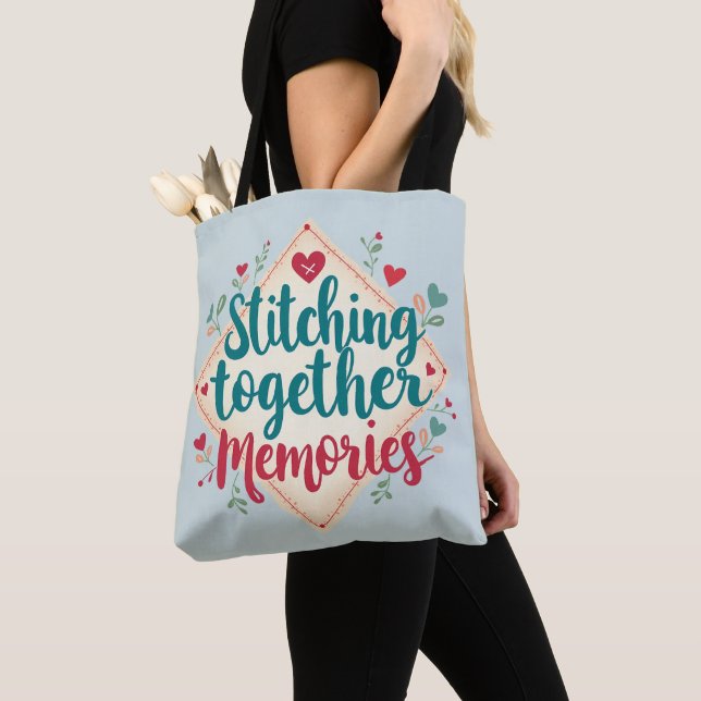 Stitching Together Erinnerungen Stickerei Art (Von Nahem)