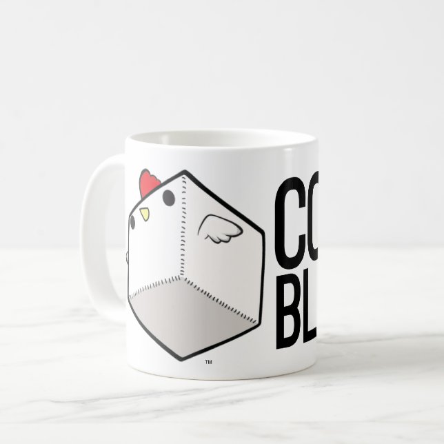 Stitchmind's Mighty Cockblock White Tasse (Vorderseite Links)