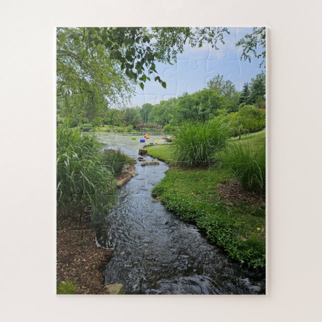 STL Botanischer Garten Bach Puzzle, 110 Stück Puzzle (Vertikal)