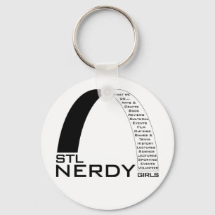 STL Nerdy Mädchen-Schlüsselanhänger Schlüsselanhänger