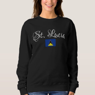 StLucia, karibische Nationalflagge von St. Lucia Sweatshirt