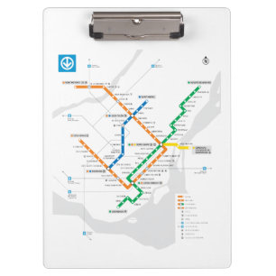 STM Montreal Metro U-Bahn-Karte leicht weiß HD Klemmbrett