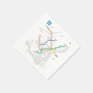STM Montreal Metro U-Bahn-Karte leicht weiß HD Serviette