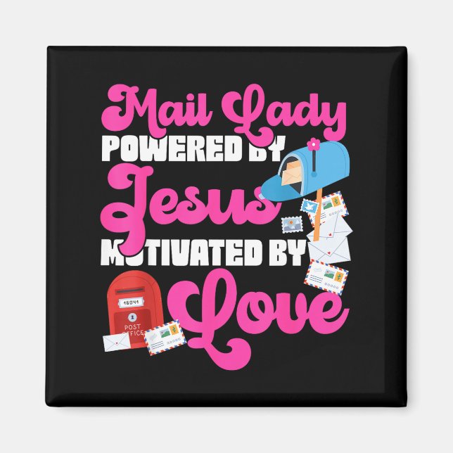 Stman Mailman Jesus Faith Christian Mail Lady Were Magnet (Vorne)