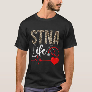 Stna Life Staat Test Krankenpflegeassistent Leopar T-Shirt