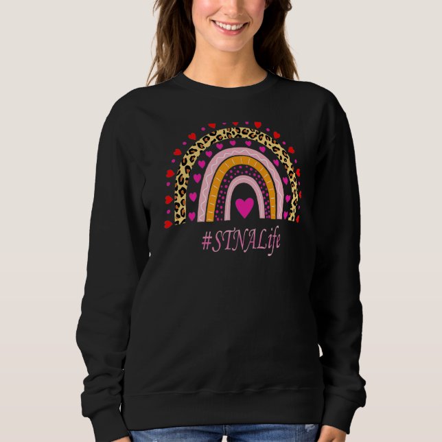 Stna Nurse Leopard Rainbow Nurse's Week Sweatshirt (Vorderseite)