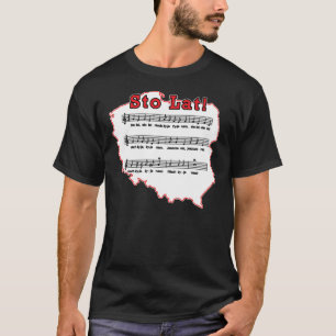 Sto Lat-Lied auf Polen-Karte T-Shirt