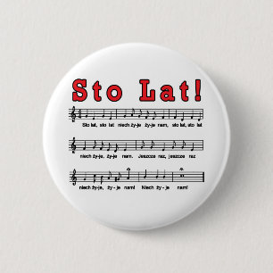 Sto Lat! Lied-Knöpfe Button