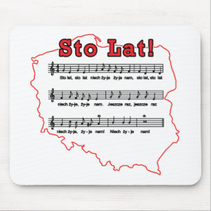 Sto Lat! Lied-polnische Karte Mousepad