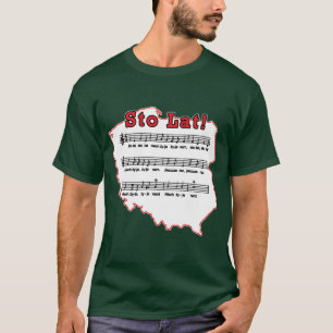 Sto Lat! Lied-polnische Karte T-Shirt