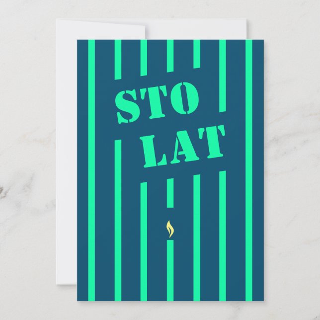 Sto lat polis Geburtstagskarte (Vorderseite)