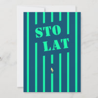 Sto lat polis Geburtstagskarte