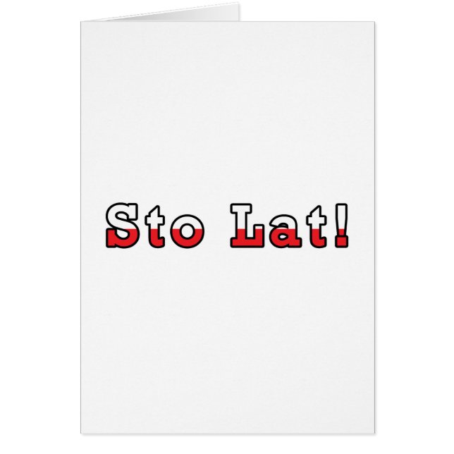 Sto Lat polnische Flagge (Vorne)