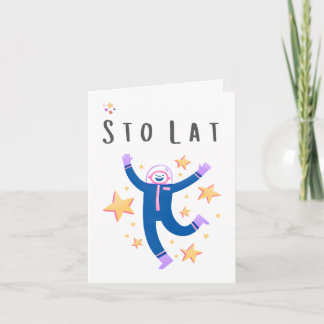 Sto lat polnischen Geburtstag nad herzlichen Glück Karte